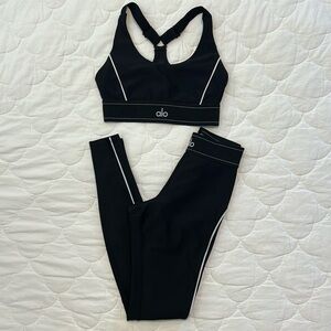 ALO Yoga Suit Up set in Black